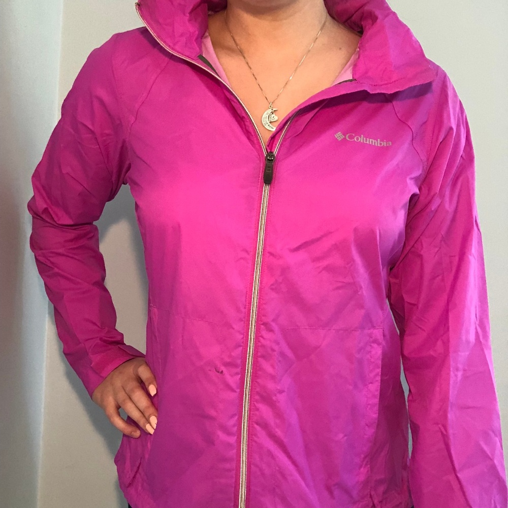 pink Columbia wind breaker